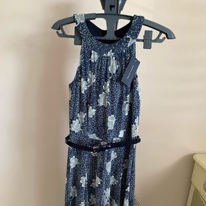 Tommy Hilfiger navy blue floral sleeveless dress